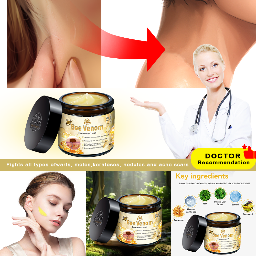 Turonu™ Bee Venom Skin Cream is approved by the Irish Association of Dermatology (IAD) (helps treat acne, warts, rosacea, psoriasis, age spots, eczema and reduces the appearance of stretch marks)🌿